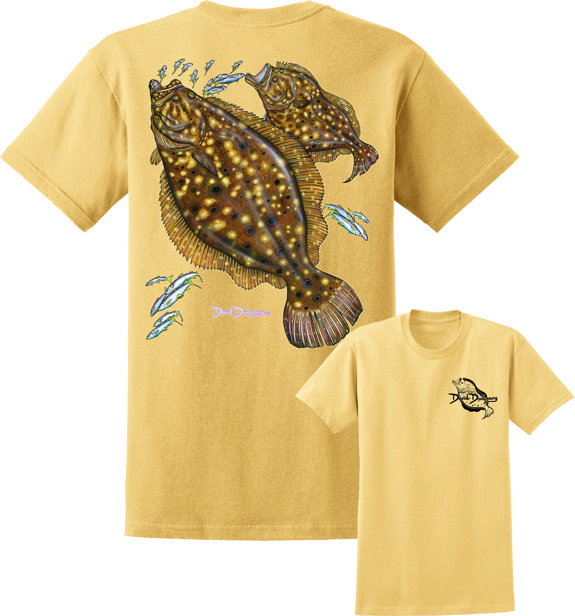 Men's Flounder Short Sleeve Cotton T-Shirt