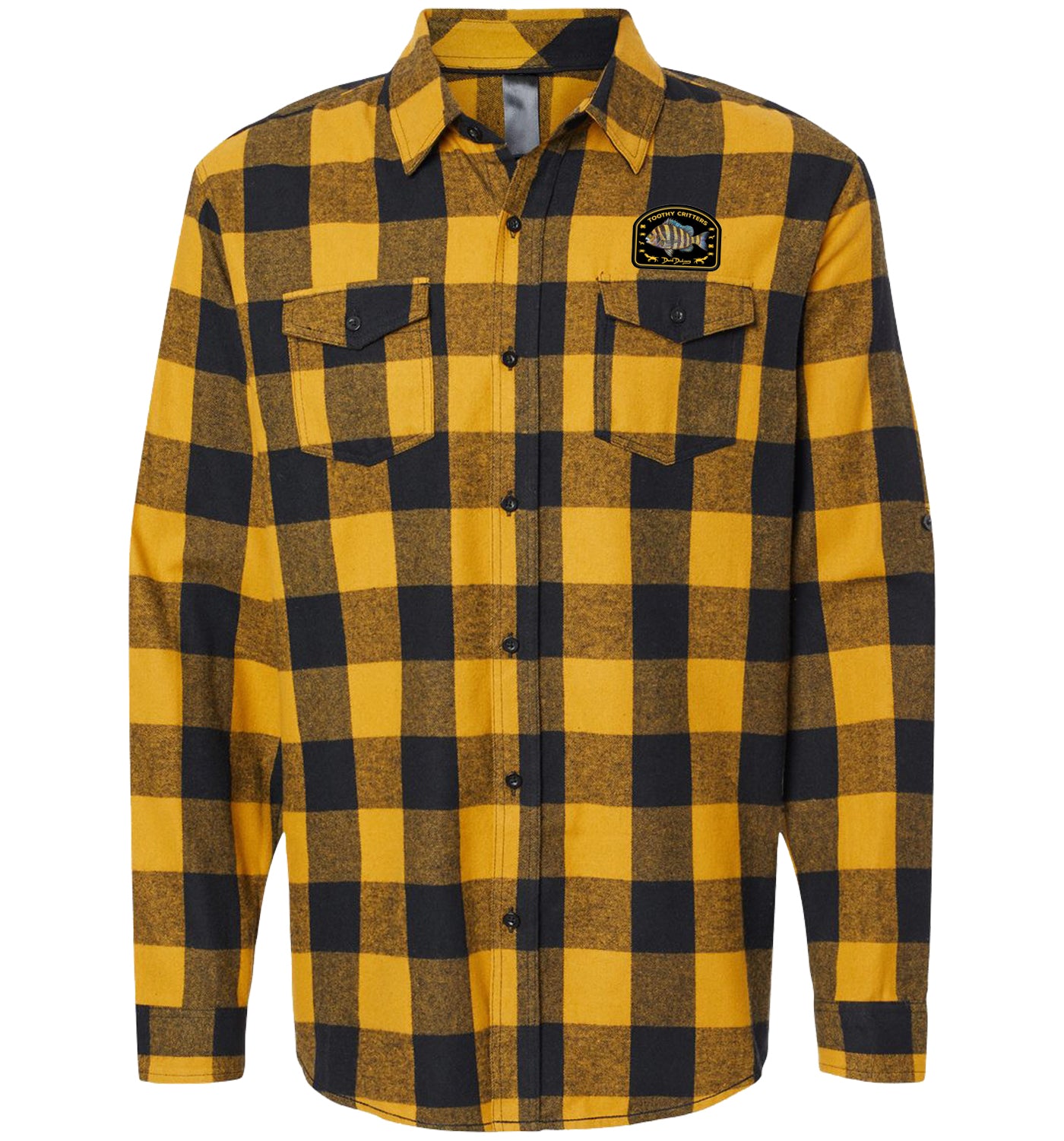 Men's Sheepshead Flannel Shirt Gold Black Men's Sheepshead Flannel Shirt Gold Black