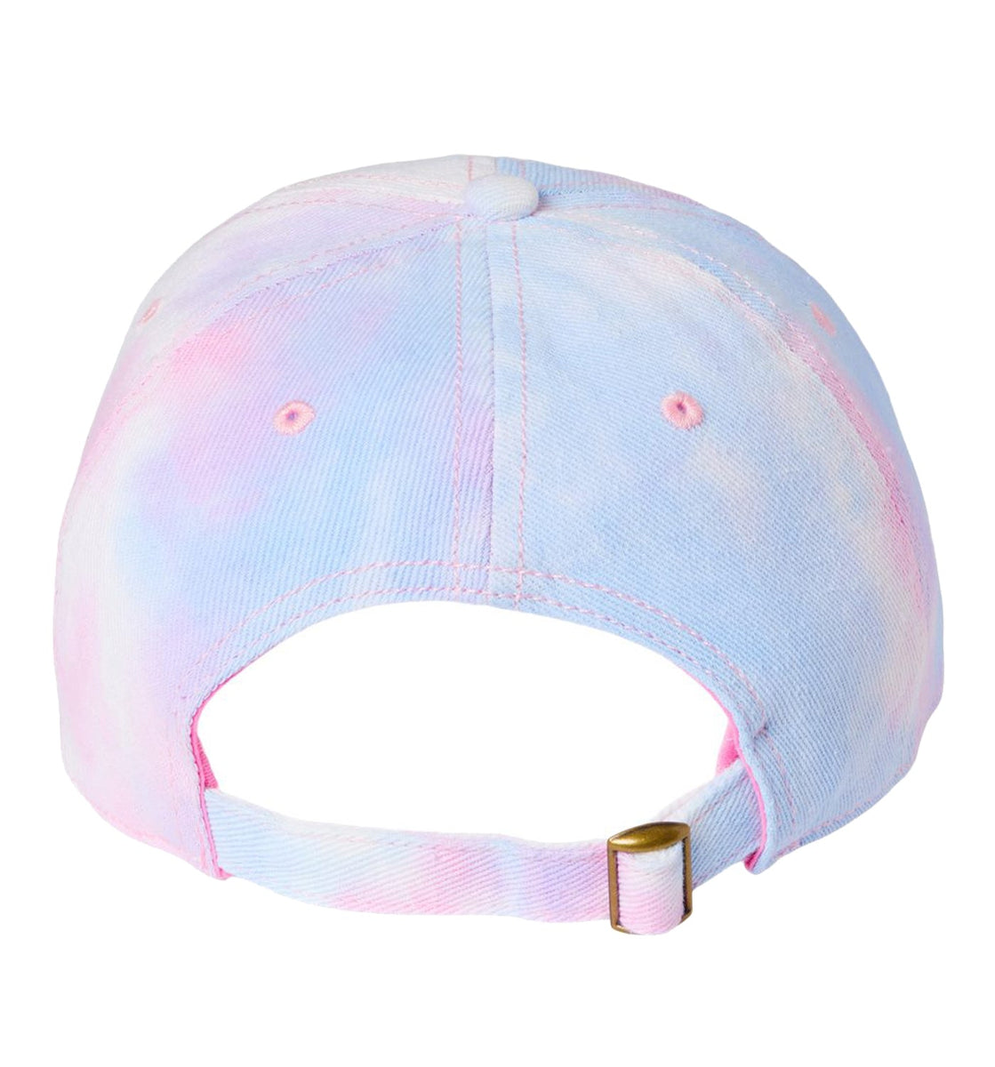 cotton candy hat blue on pink