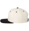 DFB8030 Sheepshead Flat Bill 6 Panel Snap Back Natural Black Hat