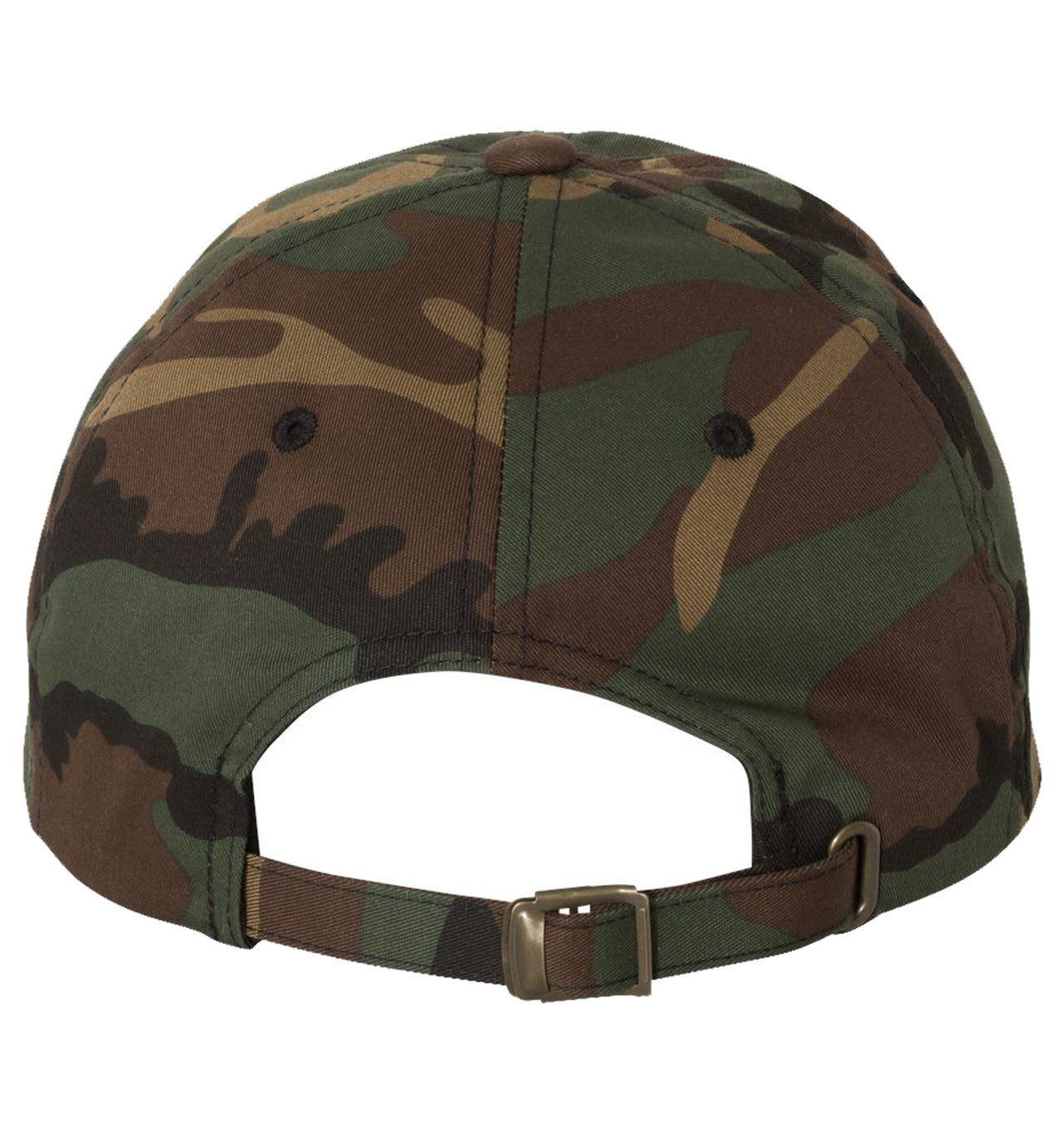 Flounder Kraken 6 Panel Dad Green Camo Hat