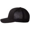 Stripah Kraken 6 Panel Black/Black Flexfit Trucker Hat