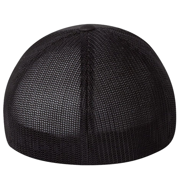 Inshore Slam 6 Panel Black/Black Flexfit Trucker Hat