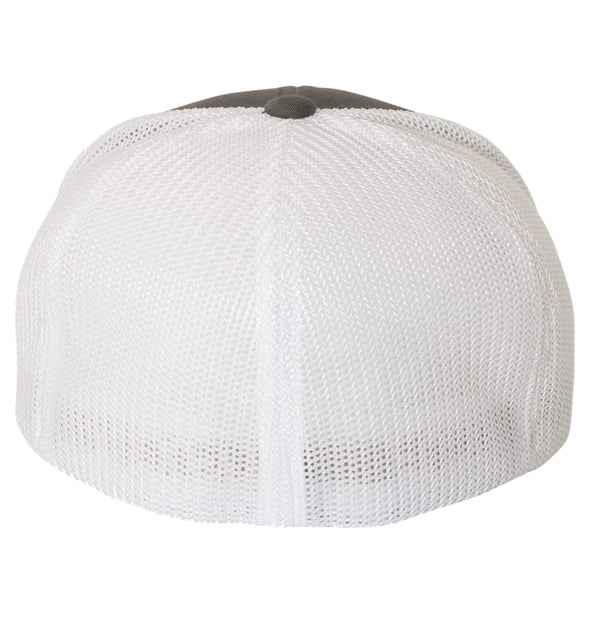 Stripah Kraken 6 Panel Charcoal White Flexfit Trucker Hat