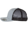 Size Matters Largemouth Bass 6 Panel Trucker Snap Back Hat Heather Grey Black