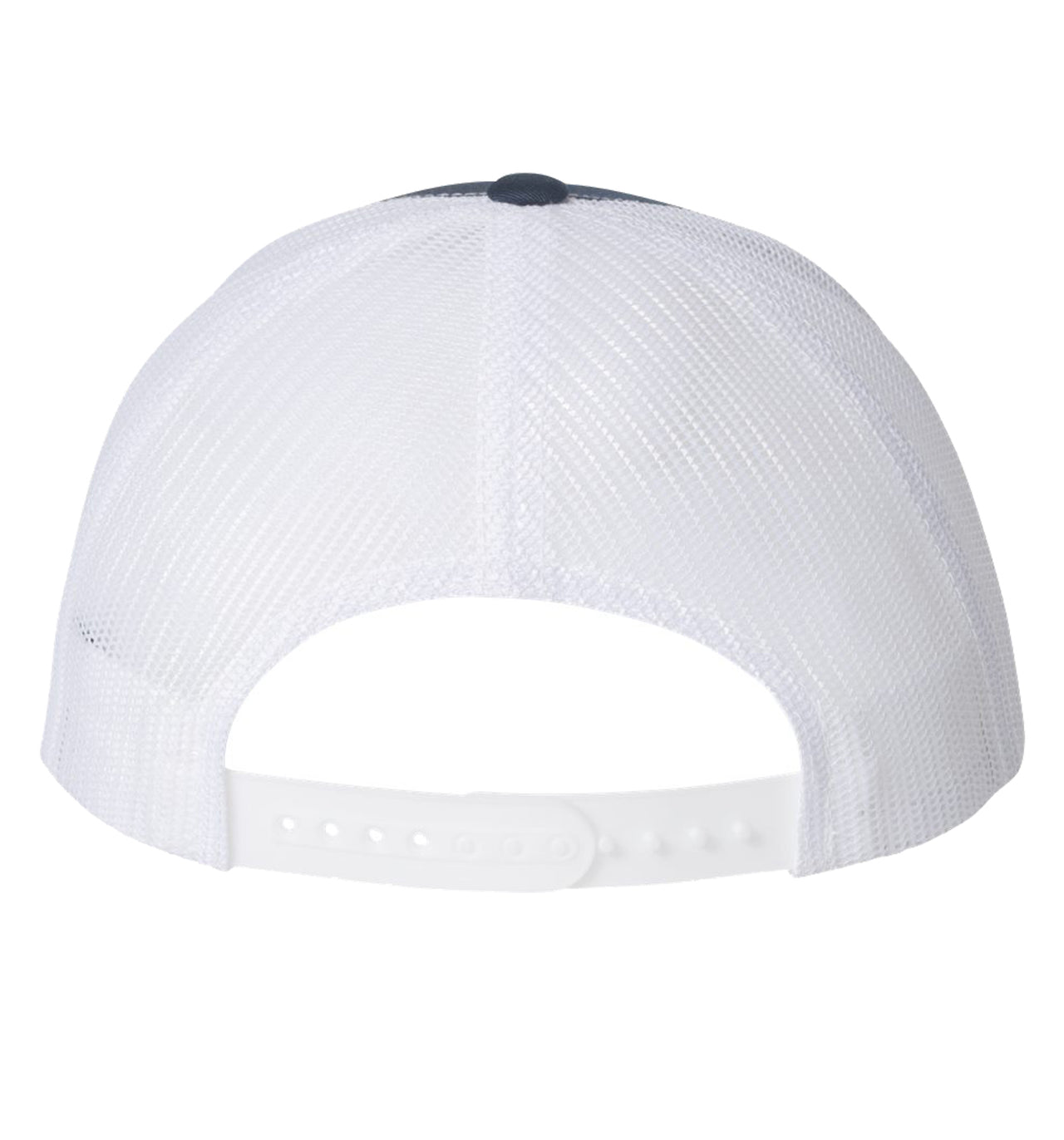 Born Salty Blue Crab 6 Panel Trucker Snapback Navy White Hat