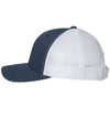 American Blue Crab 6 Panel Trucker Snap Back Navy White Hat