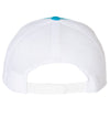 Turtle Deco 6 Panel Trucker Snap Back Turquoise White Hat