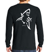 Men's Shark Deco Long Sleeve Cotton Garment-Dyed T-Shirt