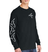 Men's Shark Deco Long Sleeve Cotton Garment-Dyed T-Shirt