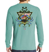 Maryland Blue Crab Long Sleeve Cotton Garment-Dyed Seafoam T-Shirt