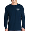 Men's Inshore Grand Slam Long Sleeve Cotton Garment-Dyed Navy T-Shirt