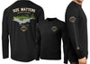 Men's Size Matters Largemouth Bass Long Sleeve Cotton Garment-Dyed T-Shirt