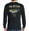 Men's Size Matters Largemouth Bass Long Sleeve Cotton Garment-Dyed T-Shirt