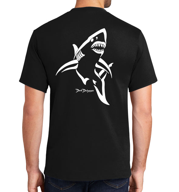 Men's Shark Deco Short Sleeve Cotton T-Shirt