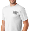 Men's Born Salty Skull Crab Short Sleeve White Cotton T-Shirt