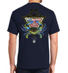 Men's American Blue Crab Short Sleeve Navy Cotton T-Shirt