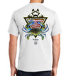 Men's American Blue Crab Short Sleeve White Cotton T-Shirt