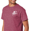 Men's Sheepshead Toothy Critters Short Sleeve Heathered Cardinal Cotton T-Shirt