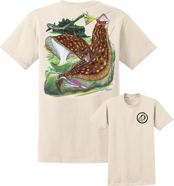 Men's Flounder Reef Short Sleeve Cotton T-Shirt - Dunleavyapparel