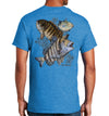 Men's Barnacle Slam Short Sleeve Heathered Sapphire Cotton T-Shirt