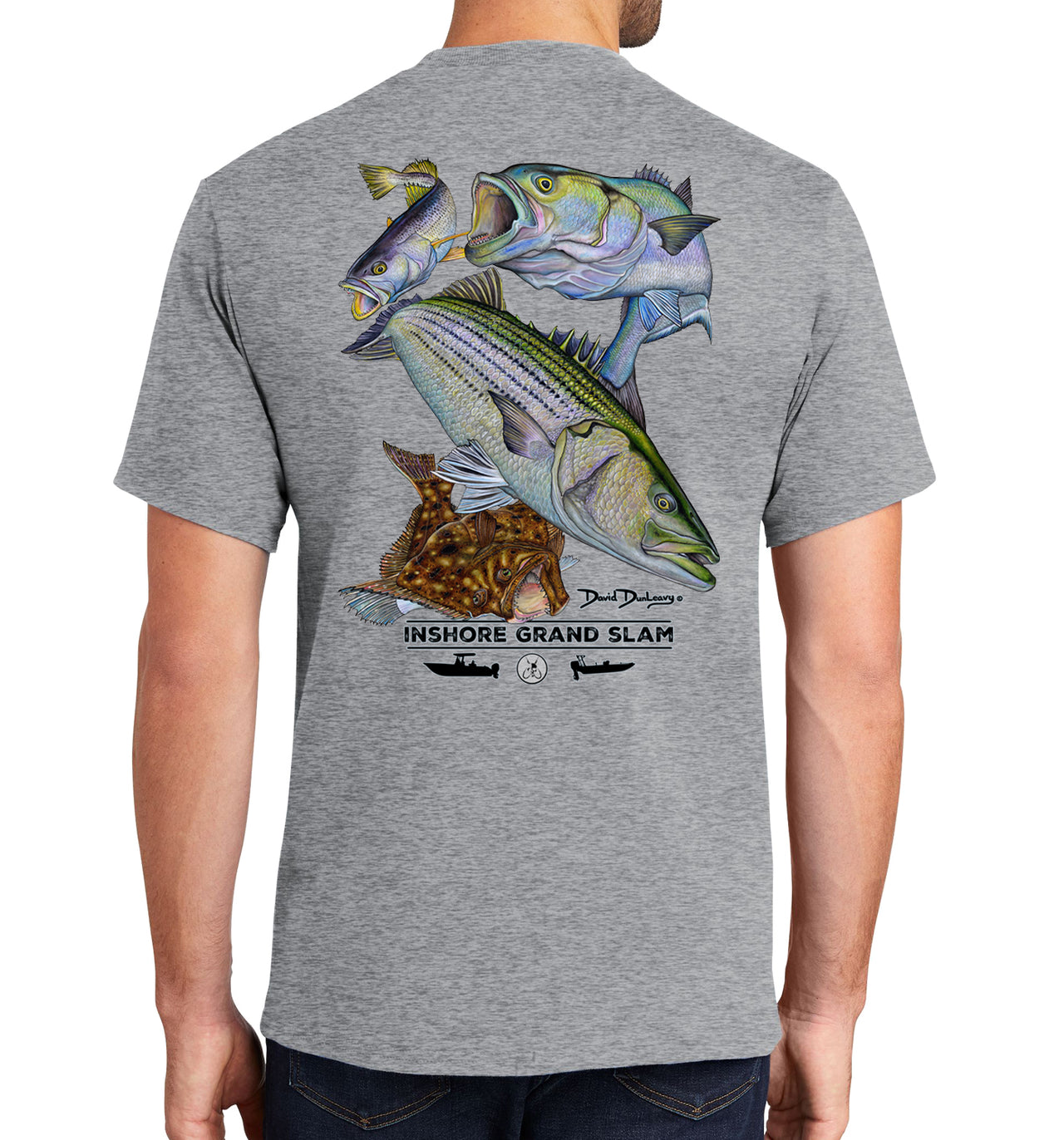 Men's Inshore Grand Slam Short Sleeve Athletic Heather Cotton T-Shirt