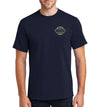 Men's Size Matters Flounder Short Sleeve Navy Cotton T-Shirt