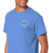 Men's Size Matters Largemouth Bass Short Sleeve Carolina Blue Cotton T-Shirt