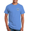 Men's Size Matters Largemouth Bass Short Sleeve Carolina Blue Cotton T-Shirt