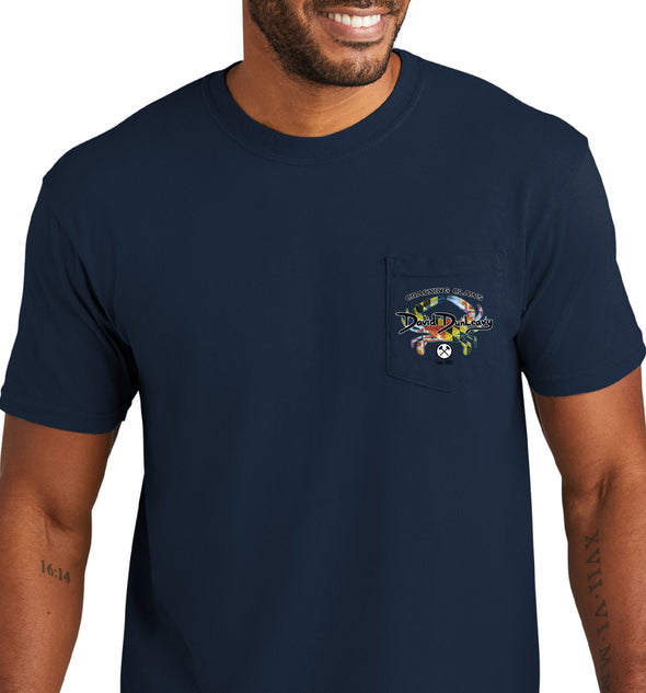 Men's Maryland Blue Crab Short Sleeve Garment Dyed True Navy Pocket T-Shirt