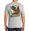 Men's Flounder Reef Short Sleeve Cotton Athletic Heather Pocket T-Shirt