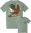 Men's Flounder Reef Short Sleeve Garment Dyed Bay Pocket T-Shirt