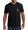 Men's Size Matters Largemouth Bass Short Sleeve Garment Dyed Black Pocket T-Shirt