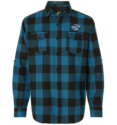 Men’s Bluefin Tuna Blue Black Buffalo Flannel Shirt