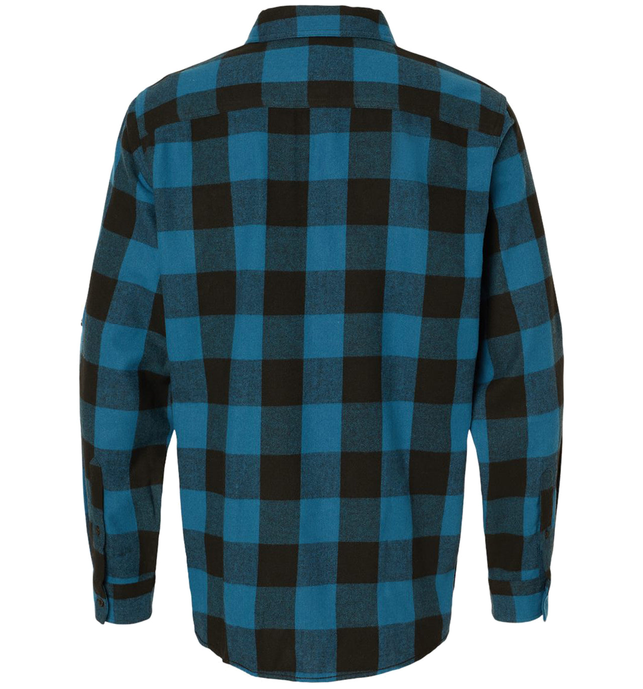 Men’s Born Salty Skull Crab Blue Black Buffalo Flannel Shirt