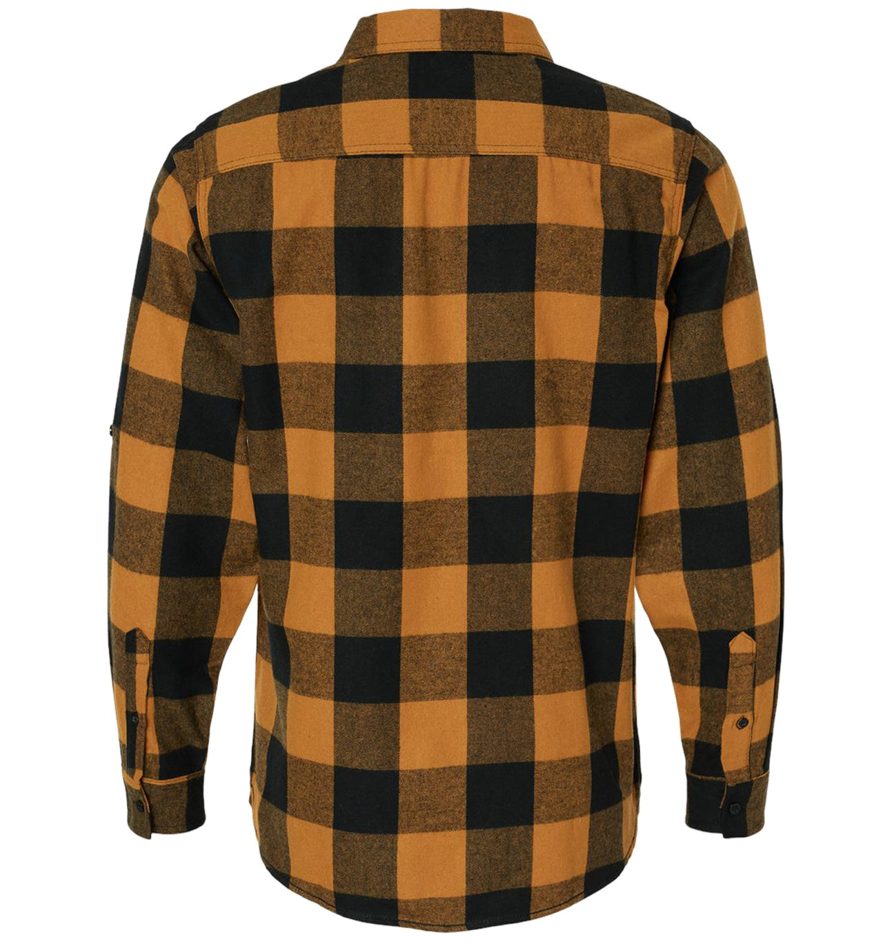 Men’s Born Salty Skull Crab Tobacco Black Buffalo Flannel Shirt