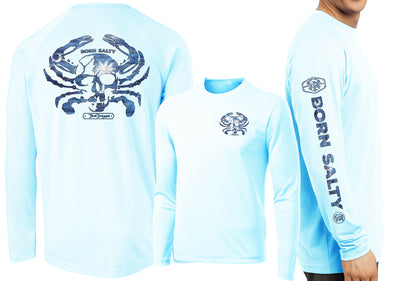 Men’s Performance South Carolina Born Salty Skull Crab Long Sleeve