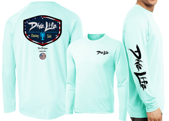 Men's Performance Dive Life Chasing Tails Long Sleeve