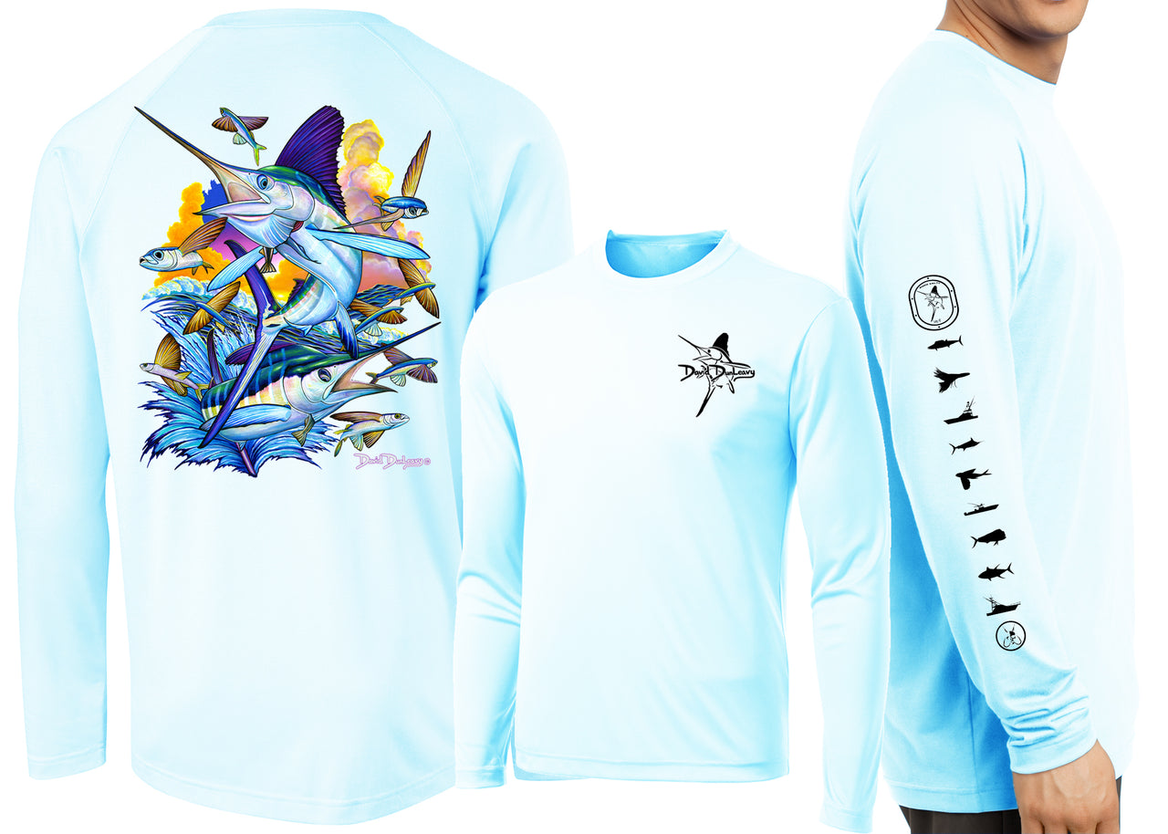 Men’s Performance White Marlin Long Sleeve