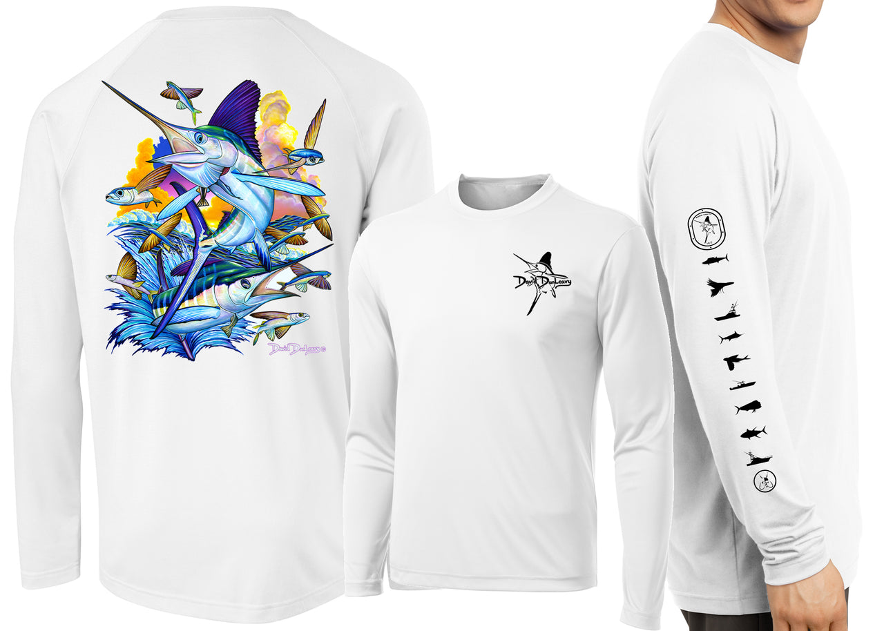 Men’s Performance White Marlin Long Sleeve
