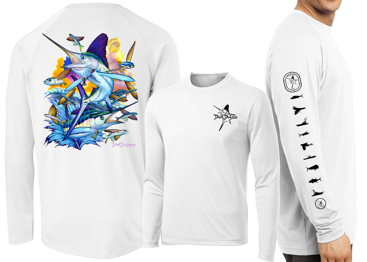 Men’s Performance White Marlin Long Sleeve