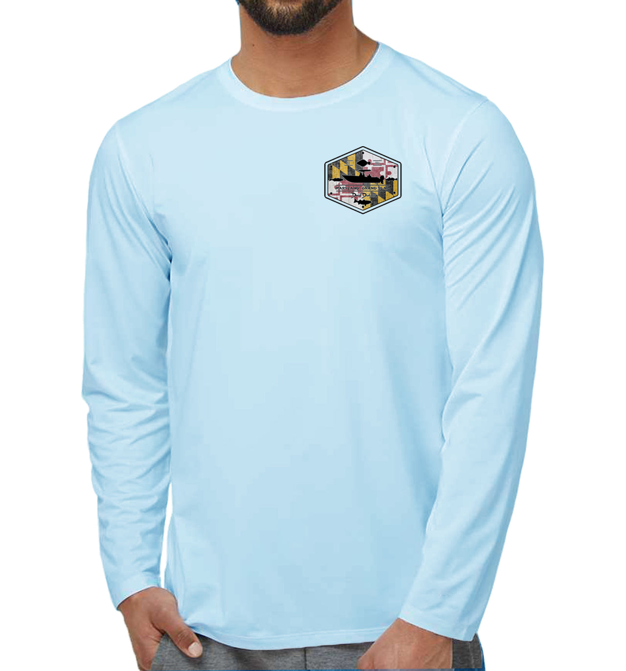 Men’s Performance Maryland Grand Slam Arctic Blue Long Sleeve