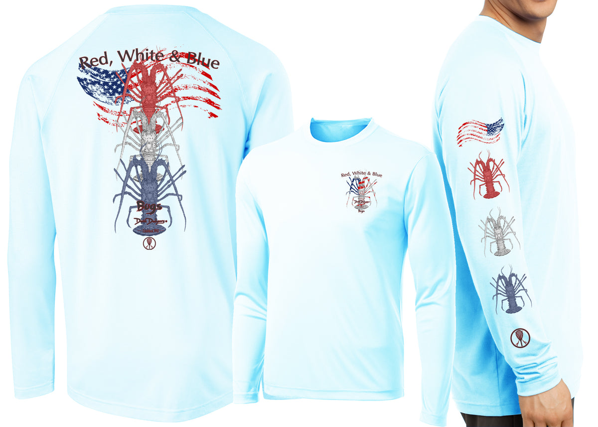 Men’s Performance Red White & Blue Bugs Long Sleeve