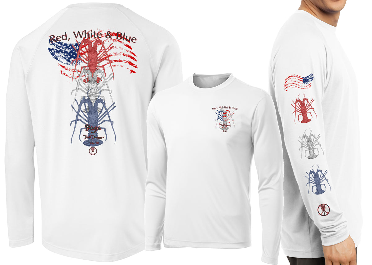 Men’s Performance Red White & Blue Bugs Long Sleeve