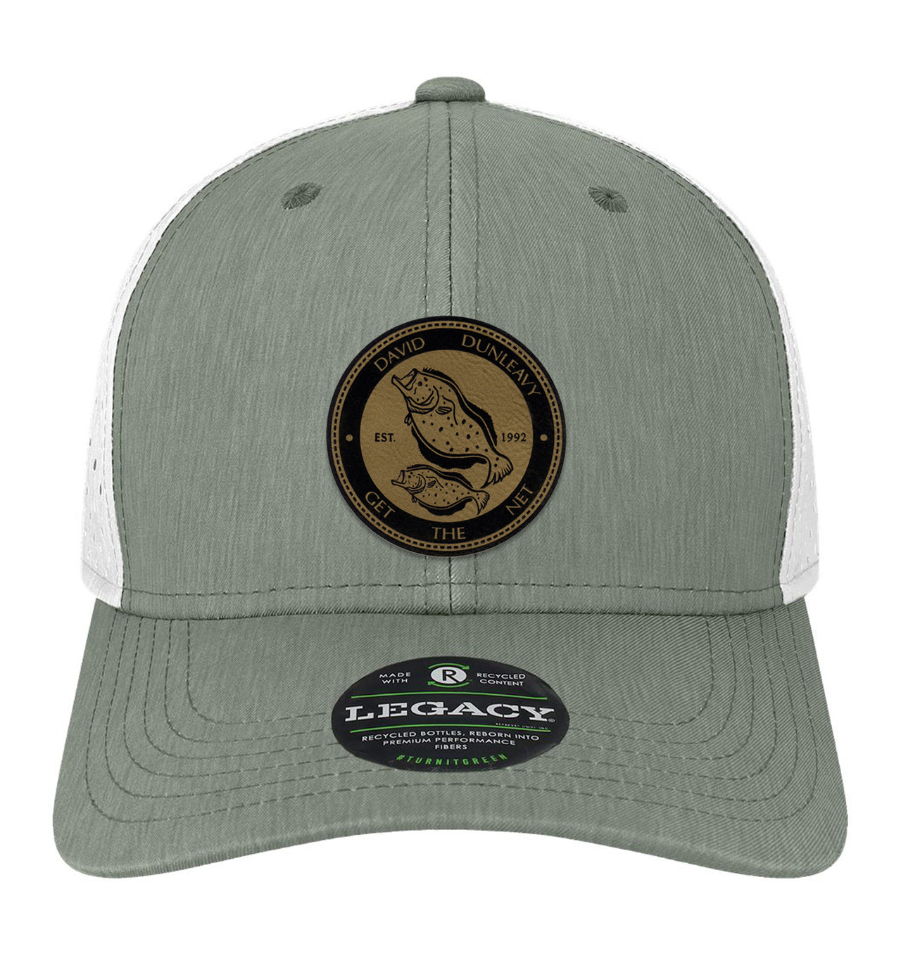 Flounder Deco Performance Dark Grey White Hat