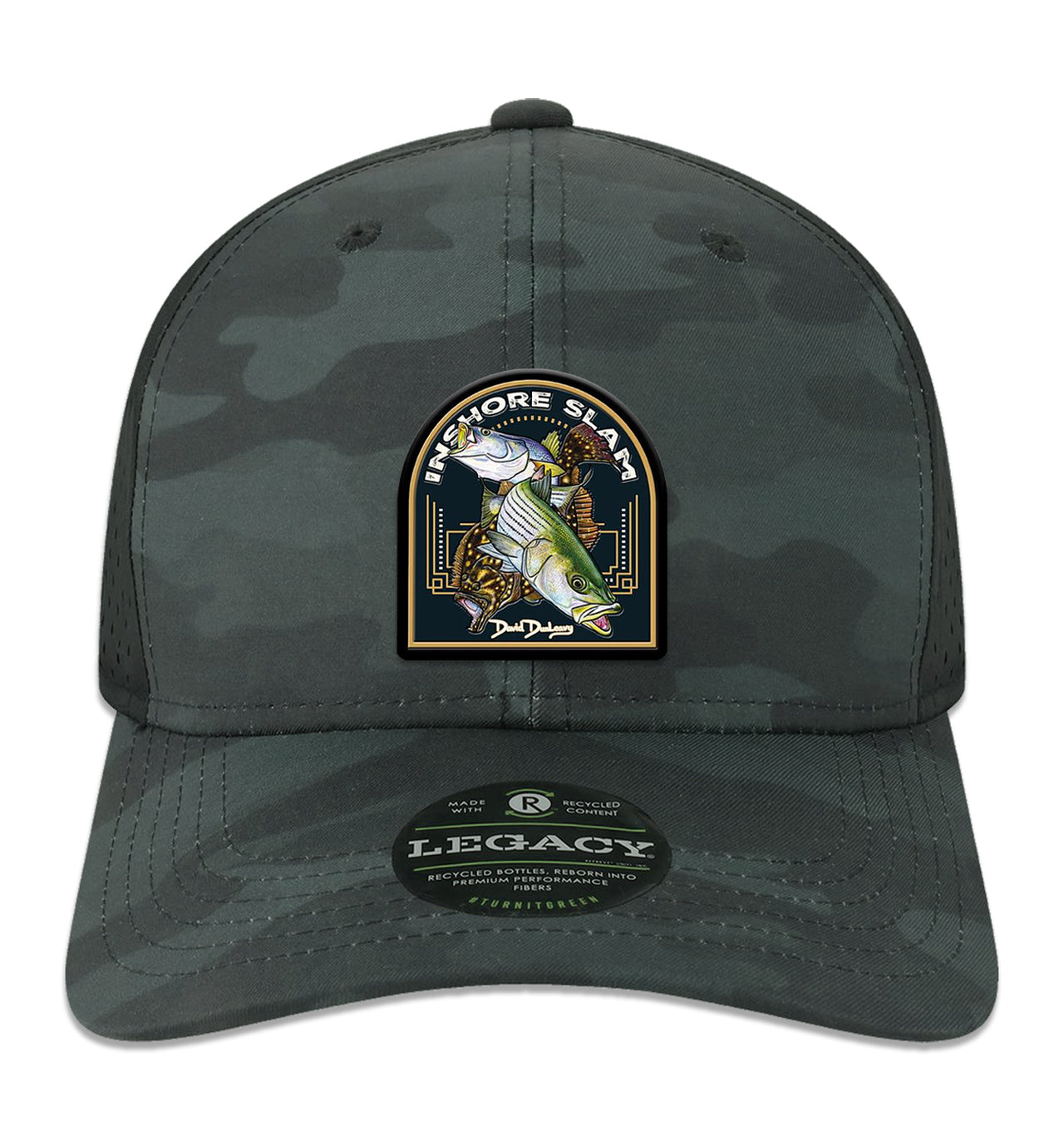 Inshore Slam Performance Black Camo Hat