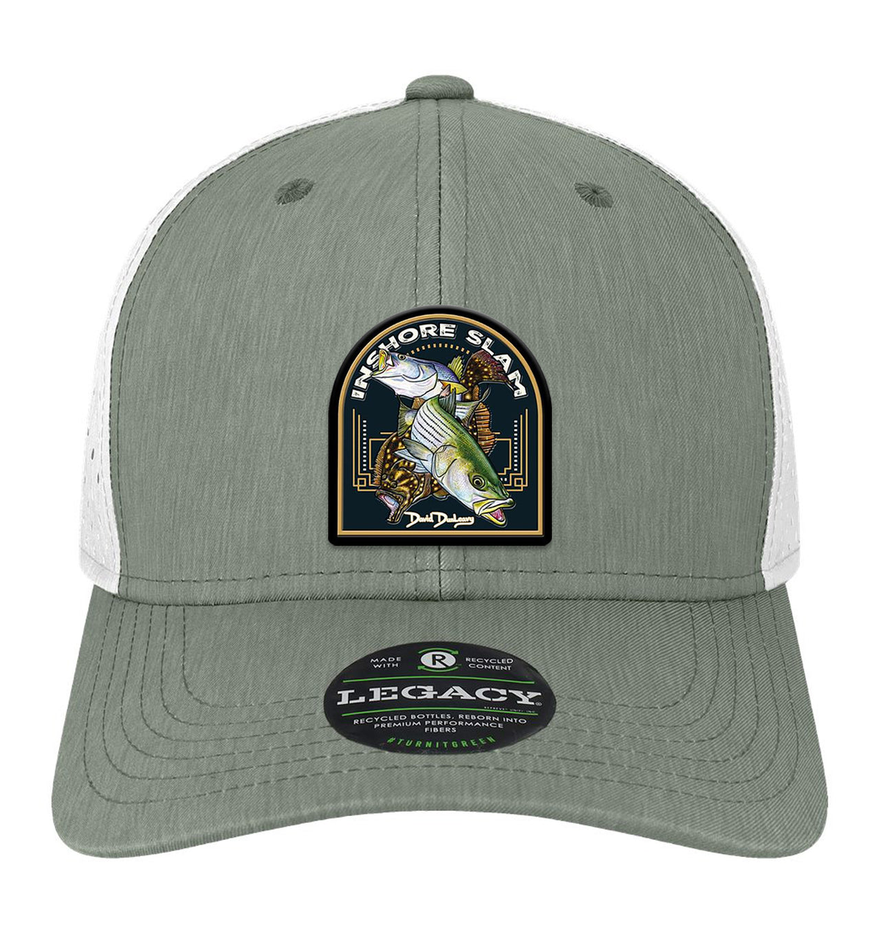 Inshore Slam Performance Dark Grey White Hat