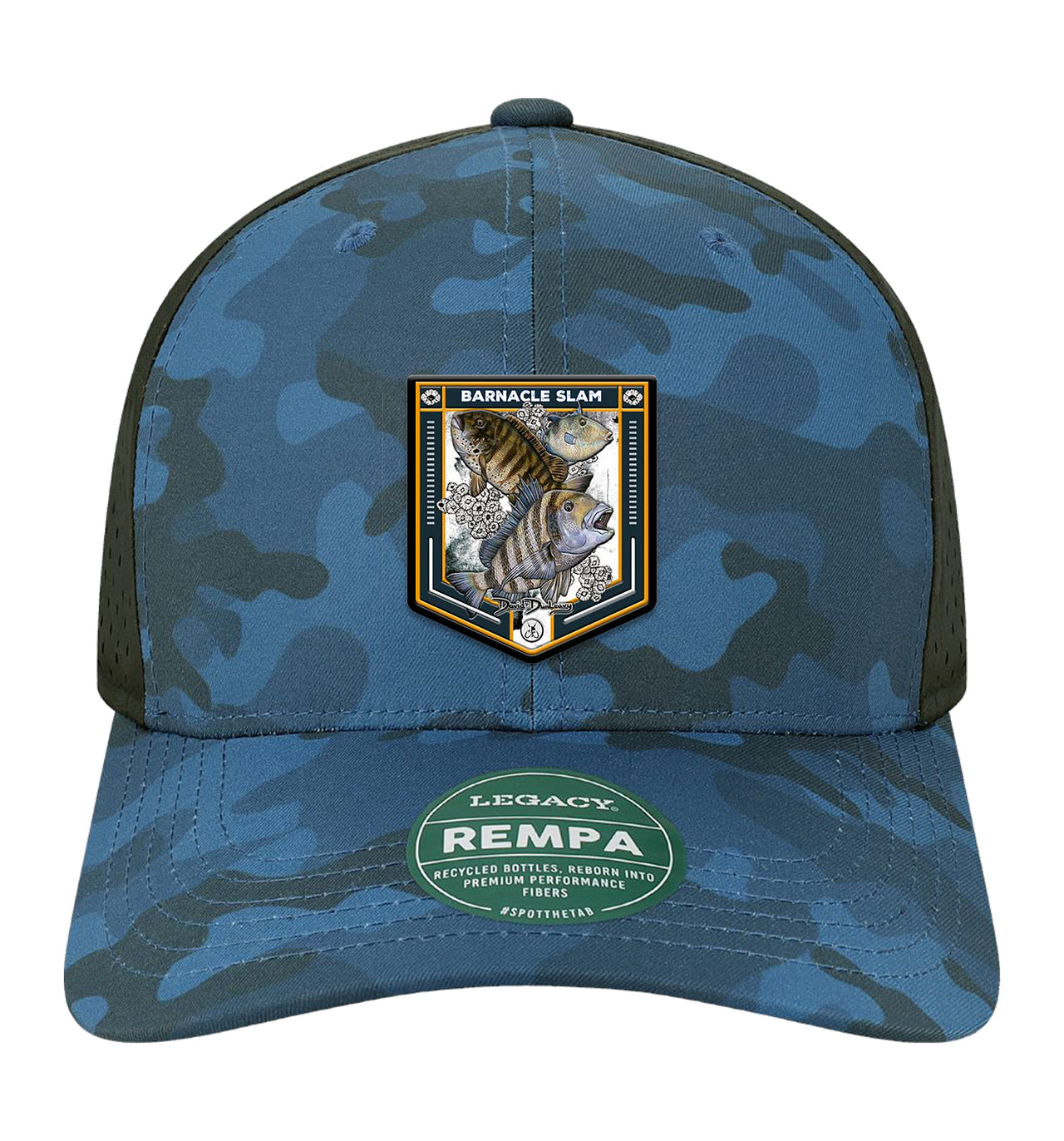 Barnacle Slam Performance Blue Camo Hat