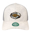 Flounder Kraken Performance White Grey Topo Hat
