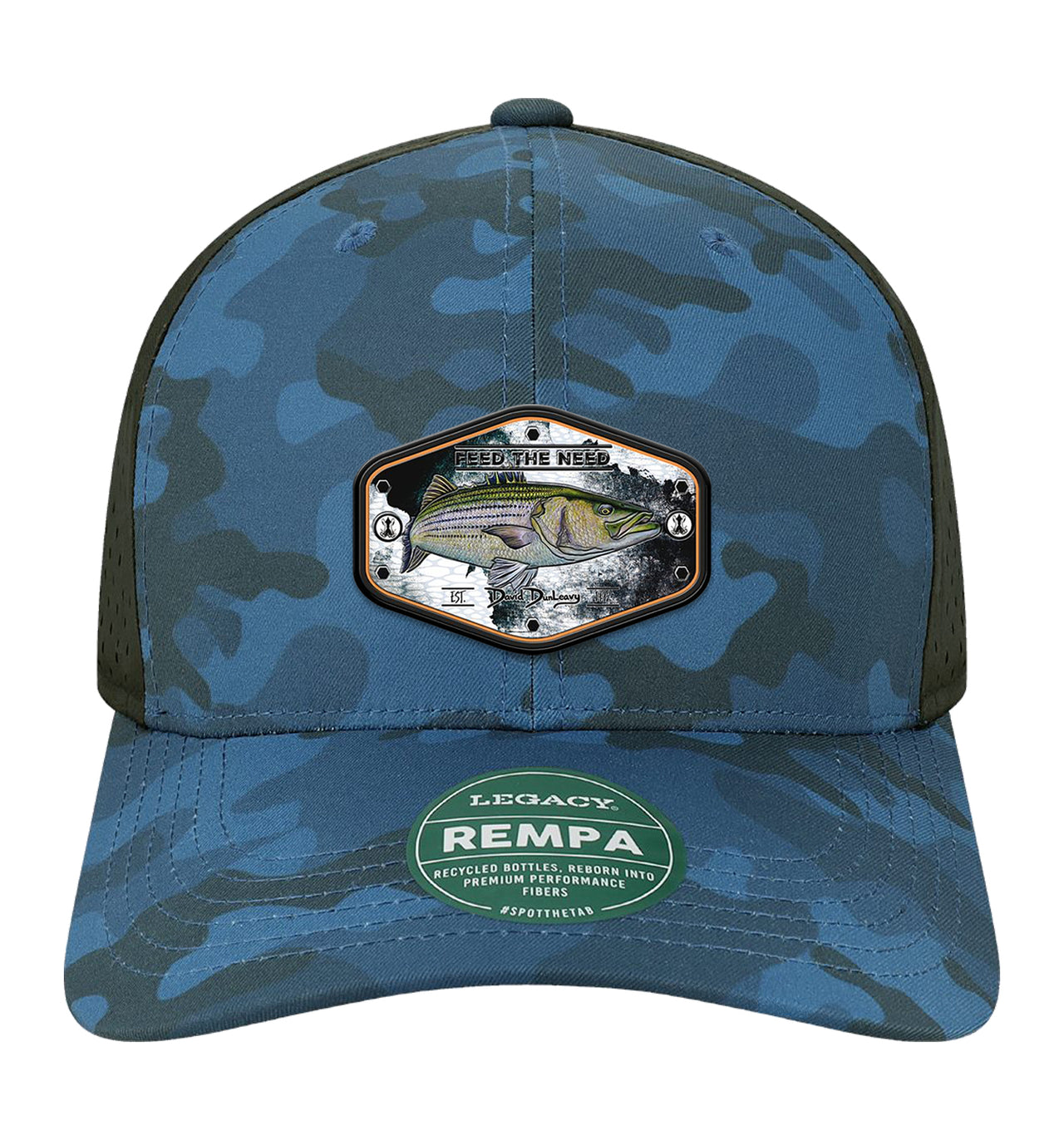 Stripah Kraken Performance Blue Camo Hat